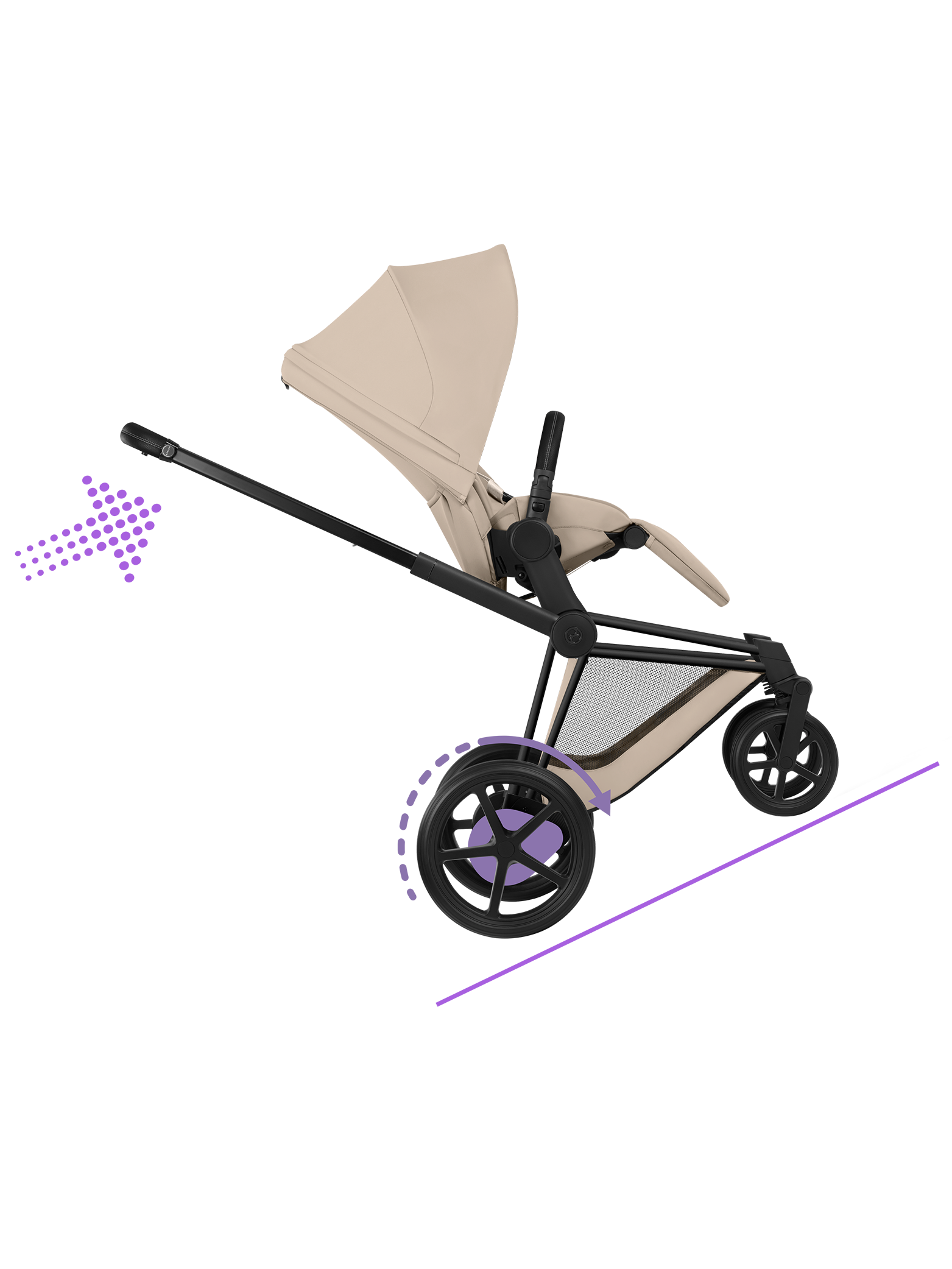 Cybex e-Priam inkl liggedel - Matt Black/Cozy Beige